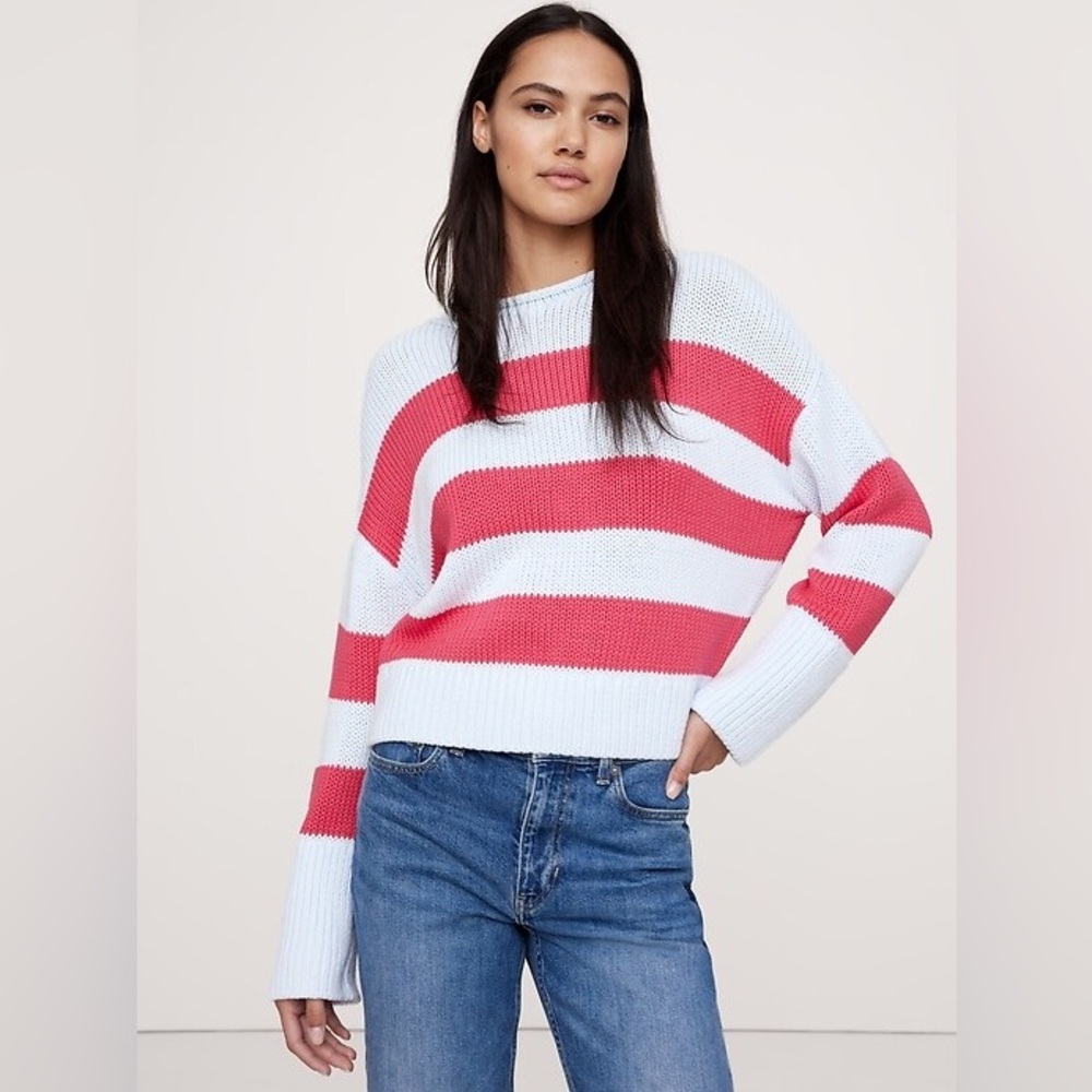 NWT! Banana Republic Cotton Roll-Neck Sweater - Size Medium 🛞